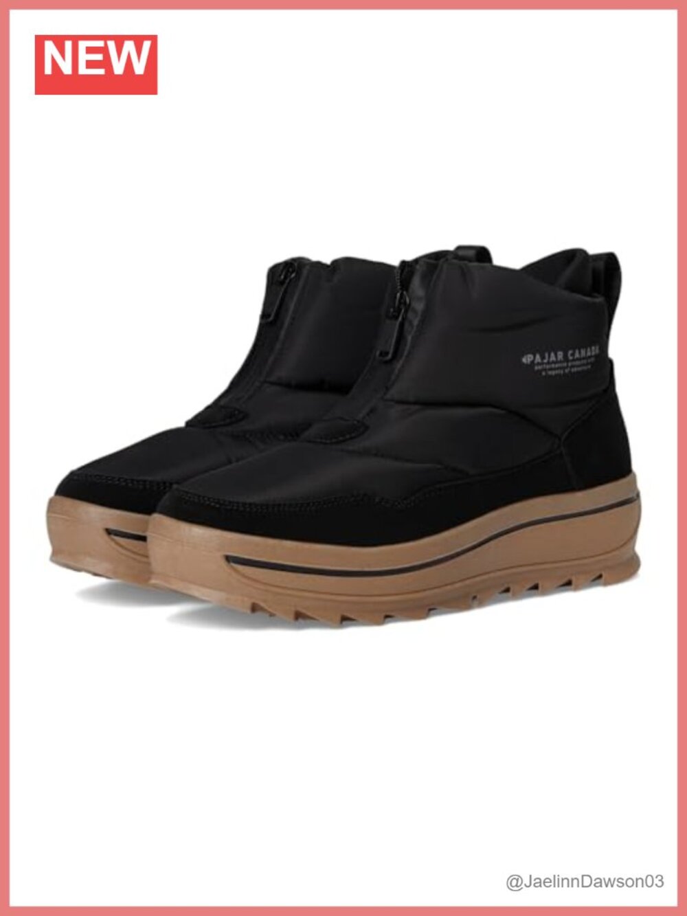 Winter Wedge Heel Boots Waterproof Nylon Snow Boots